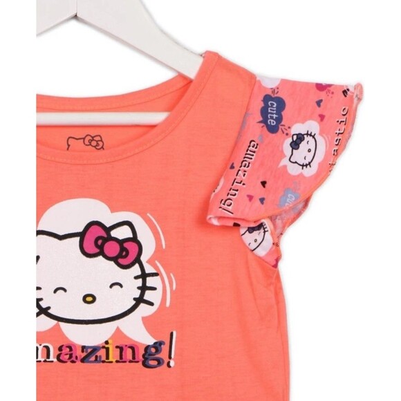 Hello Kitty | Girls Midi/Knee Length Fun Casual Dress, Size 6X - Picture 5 of 7
